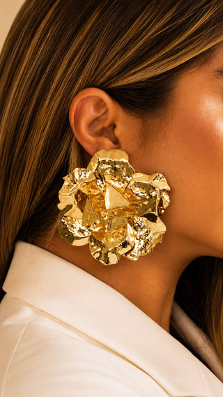 brinco flor Gold